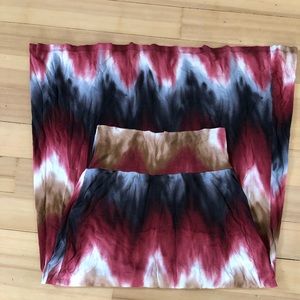 Tie dye maxi skirt